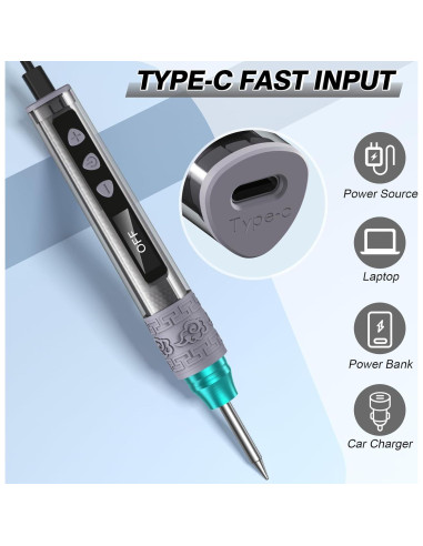 Kit de Soldador Crtsweker Digital 180-480C Pantalla OLED