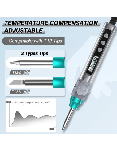 Kit de Soldador Crtsweker Digital 180-480C Pantalla OLED