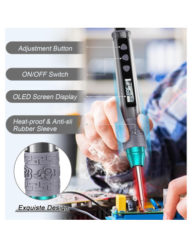 Kit de Soldador Crtsweker Digital 180-480C Pantalla OLED