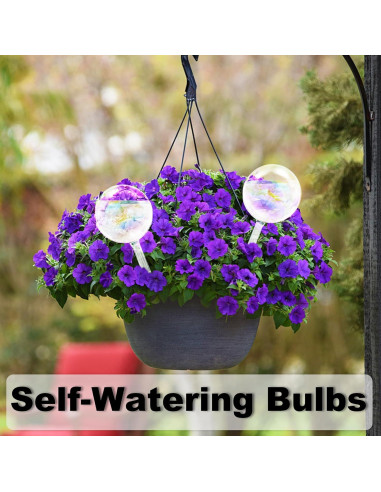 4 Esferas de Riego Pynqdfu de Vidrio 22 cm Arcoíris