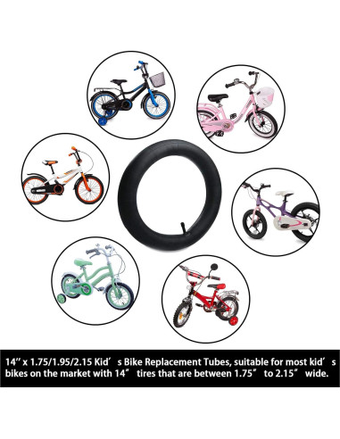 2 Cámaras de Bicicleta 14" x 1.75-2.15 Listenman + Kit Reparación
