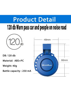 Timbre Electrónico LESOVI 120db Impermeable para Bicicleta 2