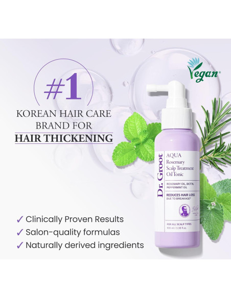 Tónico de Aceite de Romero y Menta Dr.Groot 100ml - Crecimiento Cabello