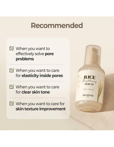 Suero Facial Skinfood Arroz 55ml - Hidratante y Antimanchas