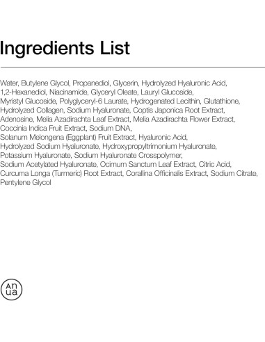 Suero Facial Anua PDRN 30ml - Ácido Hialurónico Hidratante