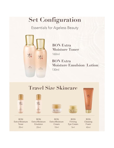 Conjunto de Cuidado de Piel Sooryehan Bon Extra Moisture 384.5 ml Conjunto de Cuidado de Piel Sooryehan Bon Extra Moisture 384.5 ml