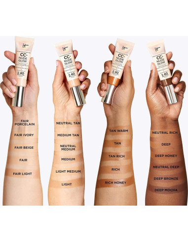 Base Ligera IT Cosmetics CC+ Nude Glow SPF 40 - 54g