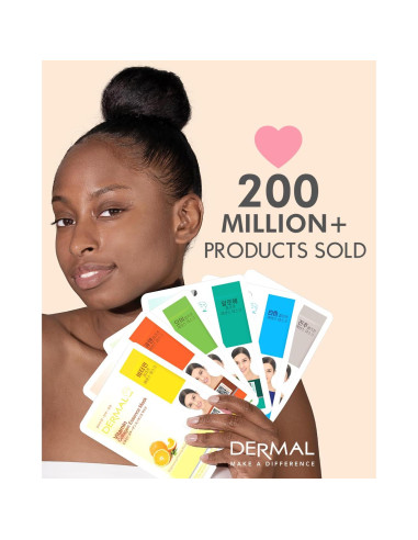 Máscara Facial DERMAL de Colágeno de Caracol 10 Piezas