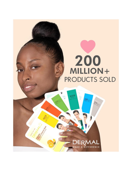 Máscara Facial DERMAL de Colágeno de Caracol 10 Piezas