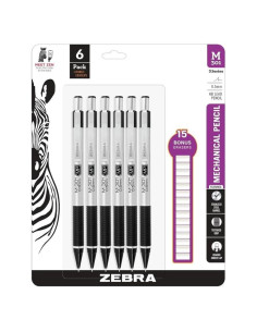 Lápices Mecánicos Zebra M-301 0.5mm Acero Inoxidable Paquete 6