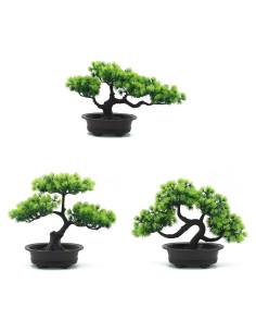 Bonsai de Pino Artificial Vibrant Leaf 30 cm Verde Decoración