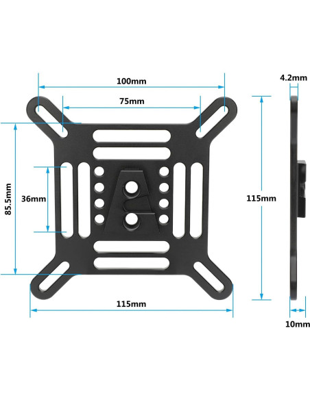 Soporte VESA Ajustable CAMVATE 75x75 100x100mm para Monitor