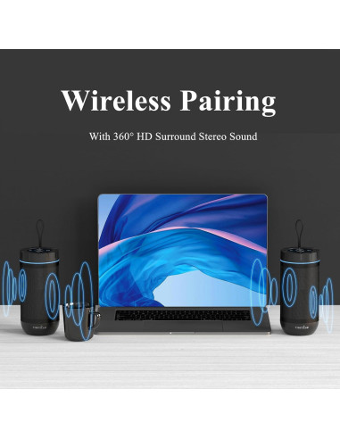 Altavoz Bluetooth Comiso X26 Impermeable 24H Sonido HD 360