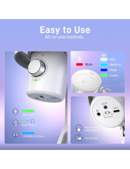 Micrófono Inalámbrico MAONO DM40 Pro USB para PC