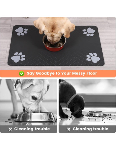 Alfombrilla Absorbente para Mascotas DK177 43x68 cm Gris