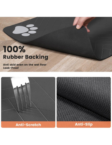 Alfombrilla Absorbente para Mascotas DK177 43x68 cm Gris