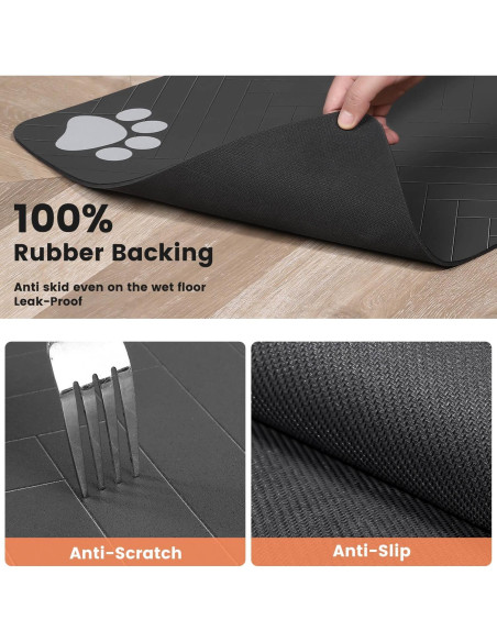 Alfombrilla Absorbente para Mascotas DK177 43x68 cm Gris