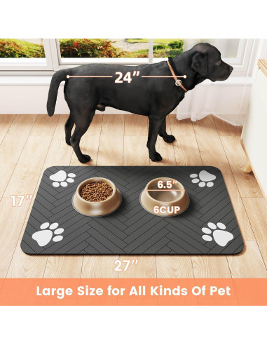 Alfombrilla Absorbente para Mascotas DK177 43x68 cm Gris