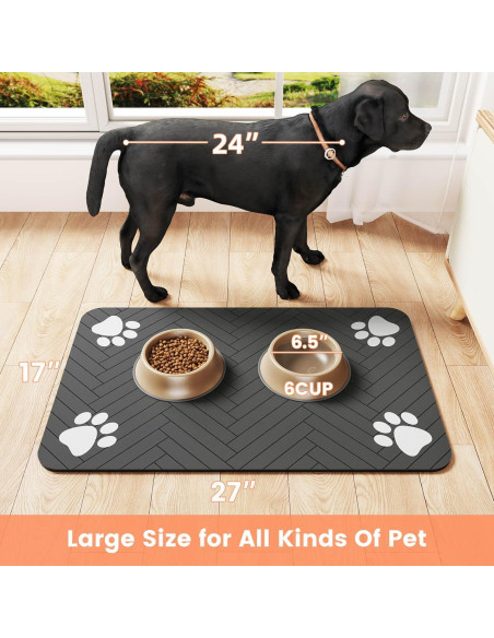 Alfombrilla Absorbente para Mascotas DK177 43x68 cm Gris