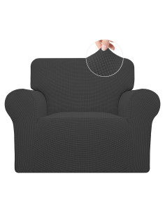 Funda de Sofá Easy-Going para Silla Gris Oscuro Elástica