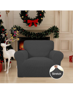 Funda de Sofá Easy-Going para Silla Gris Oscuro Elástica 2
