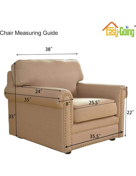 Funda de Sofá Easy-Going para Silla Gris Oscuro Elástica