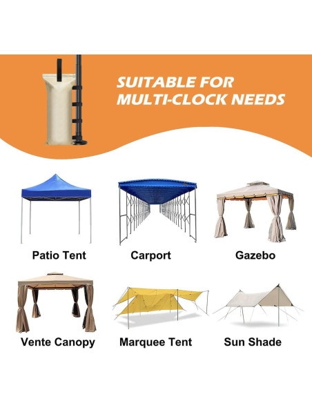 Pesas de Arena DELONG para Carpas 4 Unidades Amarillo Claro Pesas de Arena DELONG para Carpas 4 Unidades Amarillo Claro