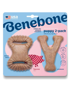 Benebone Juguetes Masticables Dentales para Cachorros 2-Pack