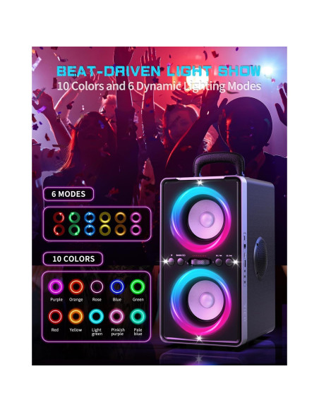 Altavoz Bluetooth YIER BB-05 200W Subwoofer Inalámbrico