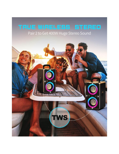 Altavoz Bluetooth YIER BB-05 200W Subwoofer Inalámbrico