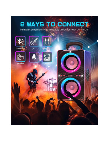 Altavoz Bluetooth YIER BB-05 200W Subwoofer Inalámbrico