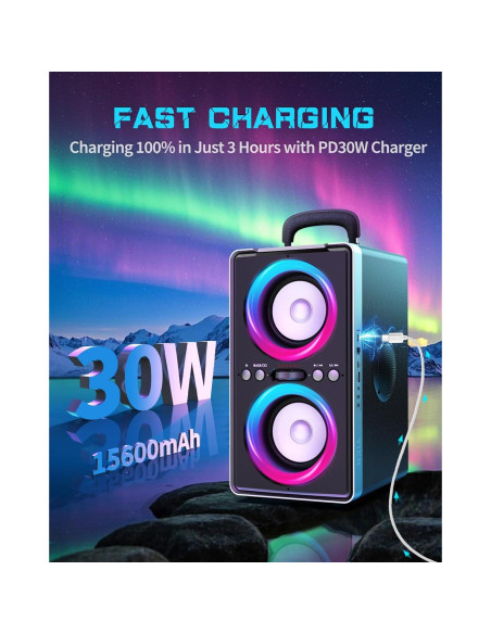 Altavoz Bluetooth YIER BB-05 200W Subwoofer Inalámbrico