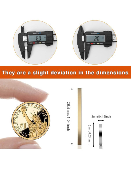 Imanes de Neodimio TRYMAG 6x2mm 60 Piezas para Manualidades
