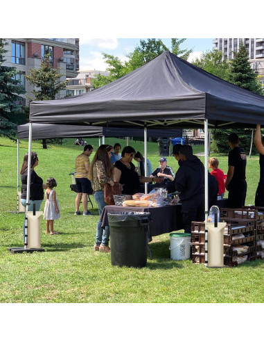Pesas de Arena DELONG para Carpas 4 Unidades Amarillo Claro