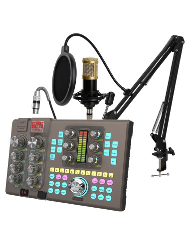 Kit de Podcast Completo con Micrófono XLR y Mezclador