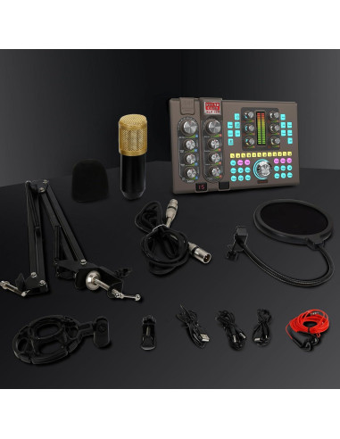 Kit de Podcast Completo con Micrófono XLR y Mezclador