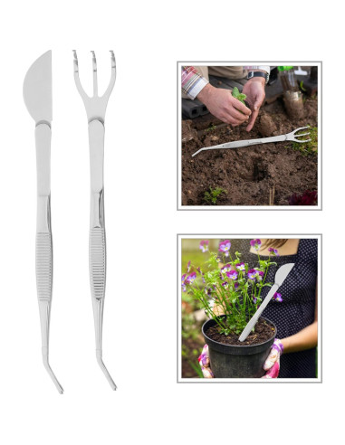 Set de Rastrillo de Bonsai Acero Inoxidable 21.95cm GANAZONO