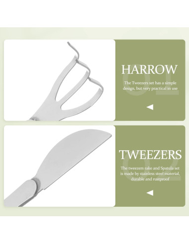 Set de Rastrillo de Bonsai Acero Inoxidable 21.95cm GANAZONO