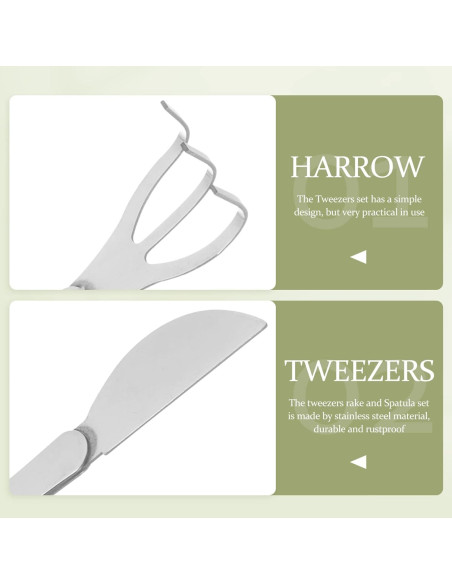 Set de Rastrillo de Bonsai Acero Inoxidable 21.95cm GANAZONO