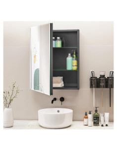 Gabinete de Medicina Fundin 50,8 x 66 cm Aluminio Negro