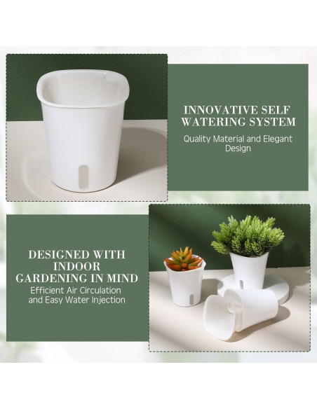 20 Macetas Autorriego Ziliny 7.5x8.5cm para Interior