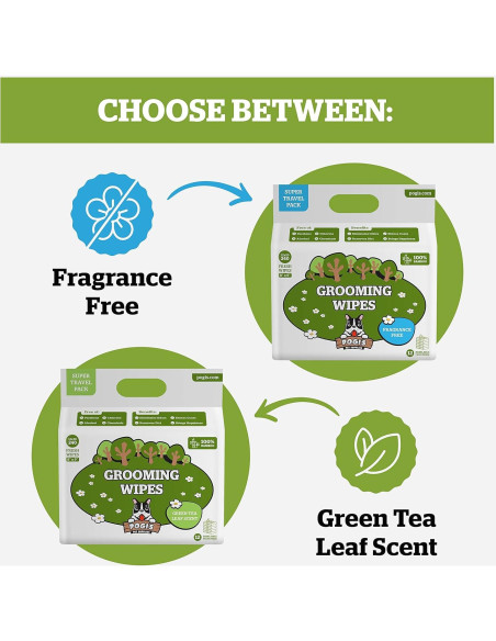 Toallitas Hipoalergénicas Pogi's 240 para Perros Té Verde