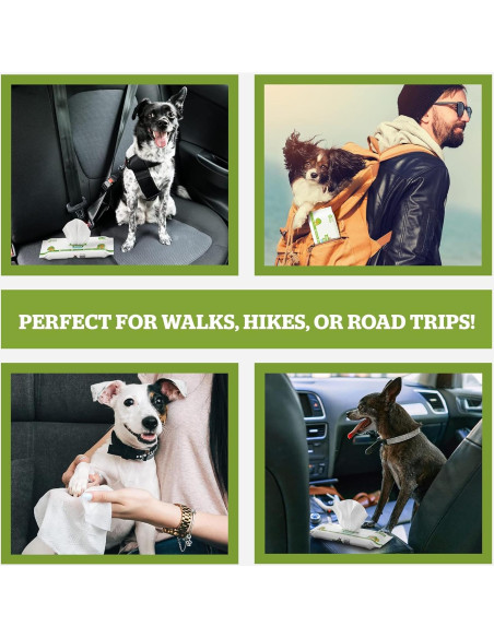 Toallitas Hipoalergénicas Pogi's 240 para Perros Té Verde