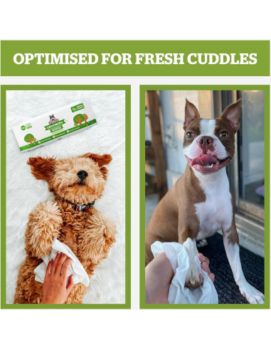 Toallitas Hipoalergénicas Pogi's 240 para Perros Té Verde