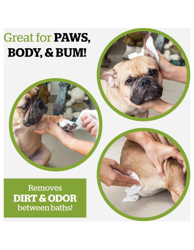 Toallitas Hipoalergénicas Pogi's 240 para Perros Té Verde