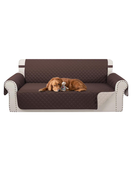 Funda de sofá reversible Luxshare Home 3 cojines Chocolate/Beige