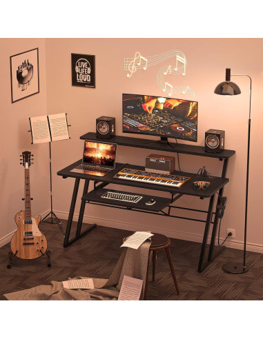 Escritorio de Estudio Armocity SD-B 47" Negro con USB