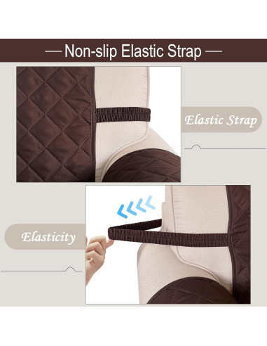 Funda de sofá reversible Luxshare Home 3 cojines Chocolate/Beige