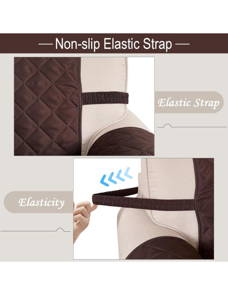 Funda de sofá reversible Luxshare Home 3 cojines Chocolate/Beige