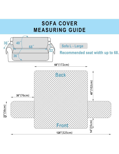 Funda de sofá reversible Luxshare Home 3 cojines Chocolate/Beige